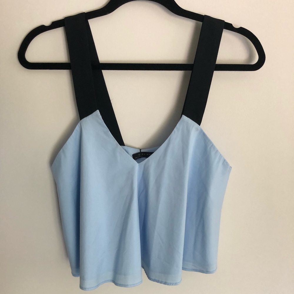 Zara Blue Crop Top NWT